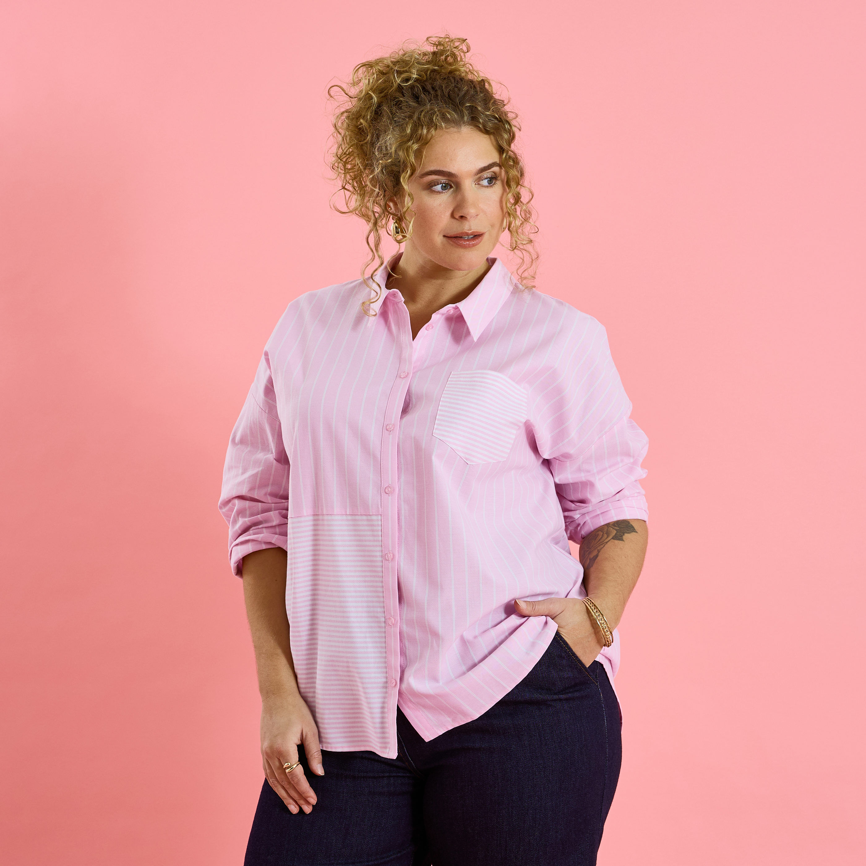 Chemise &agrave; rayures femme