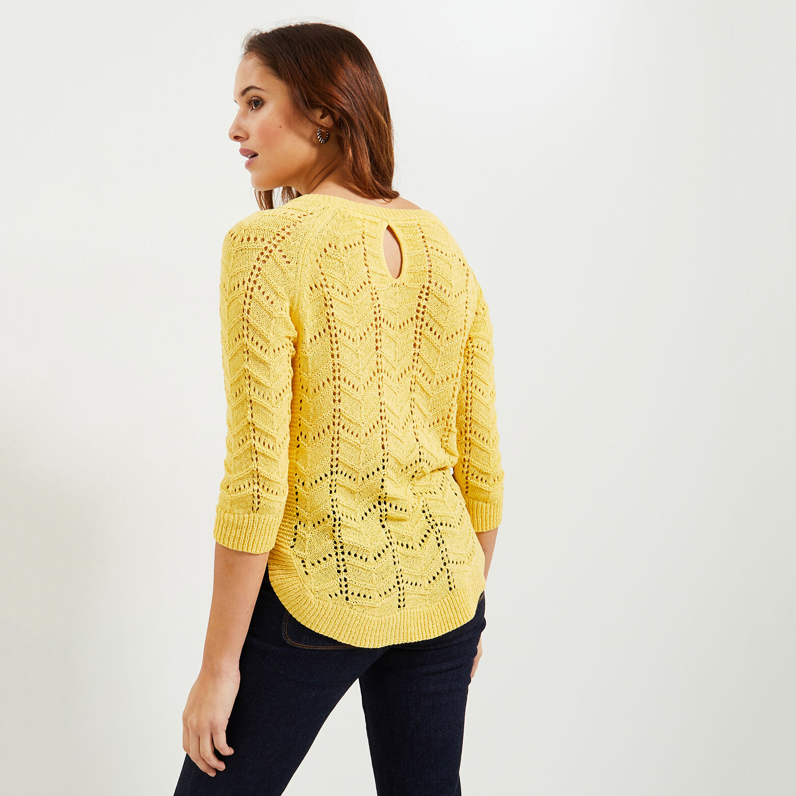 Pull tricot fantaisie femme