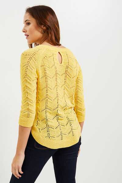 Pull tricot fantaisie femme