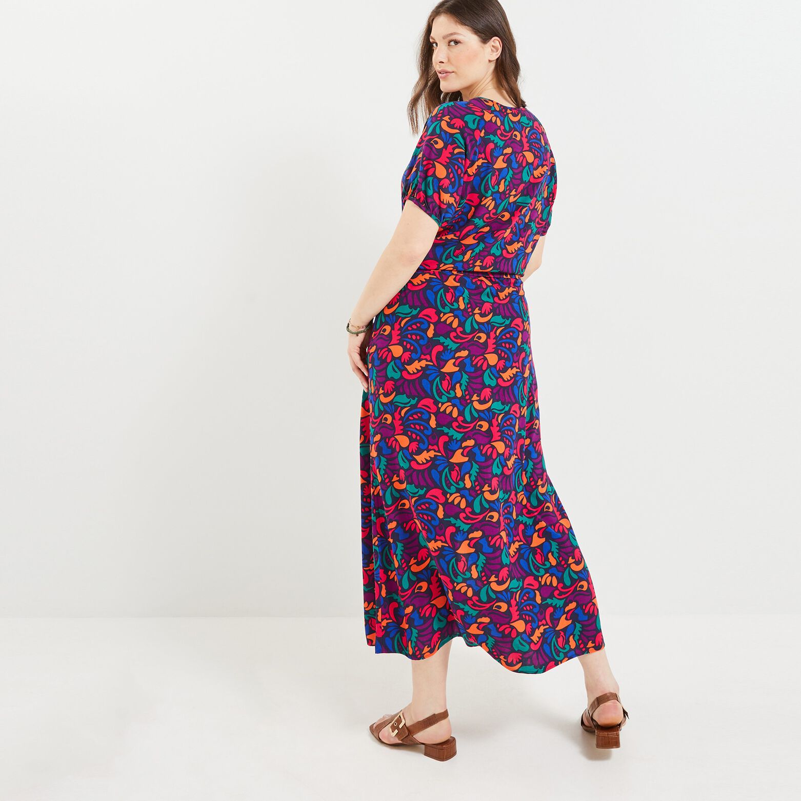 Robe longue imprimée femme