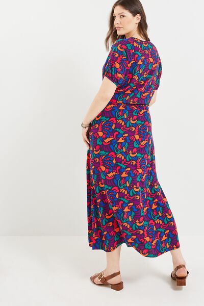 Robe longue imprimée femme
