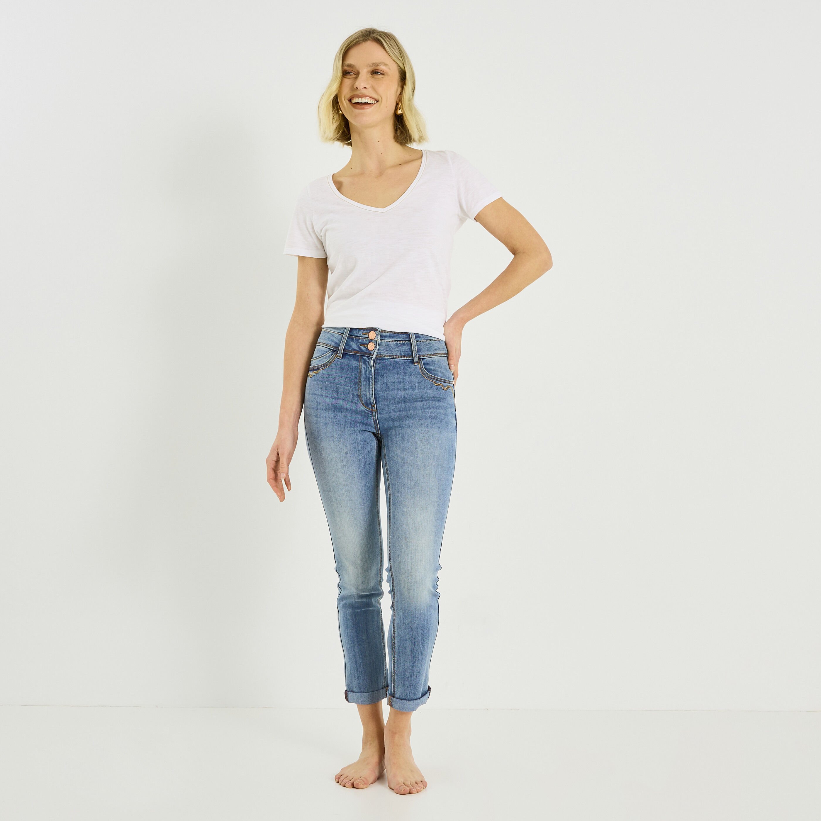 Jean slim raccourci HANOI R02 femme