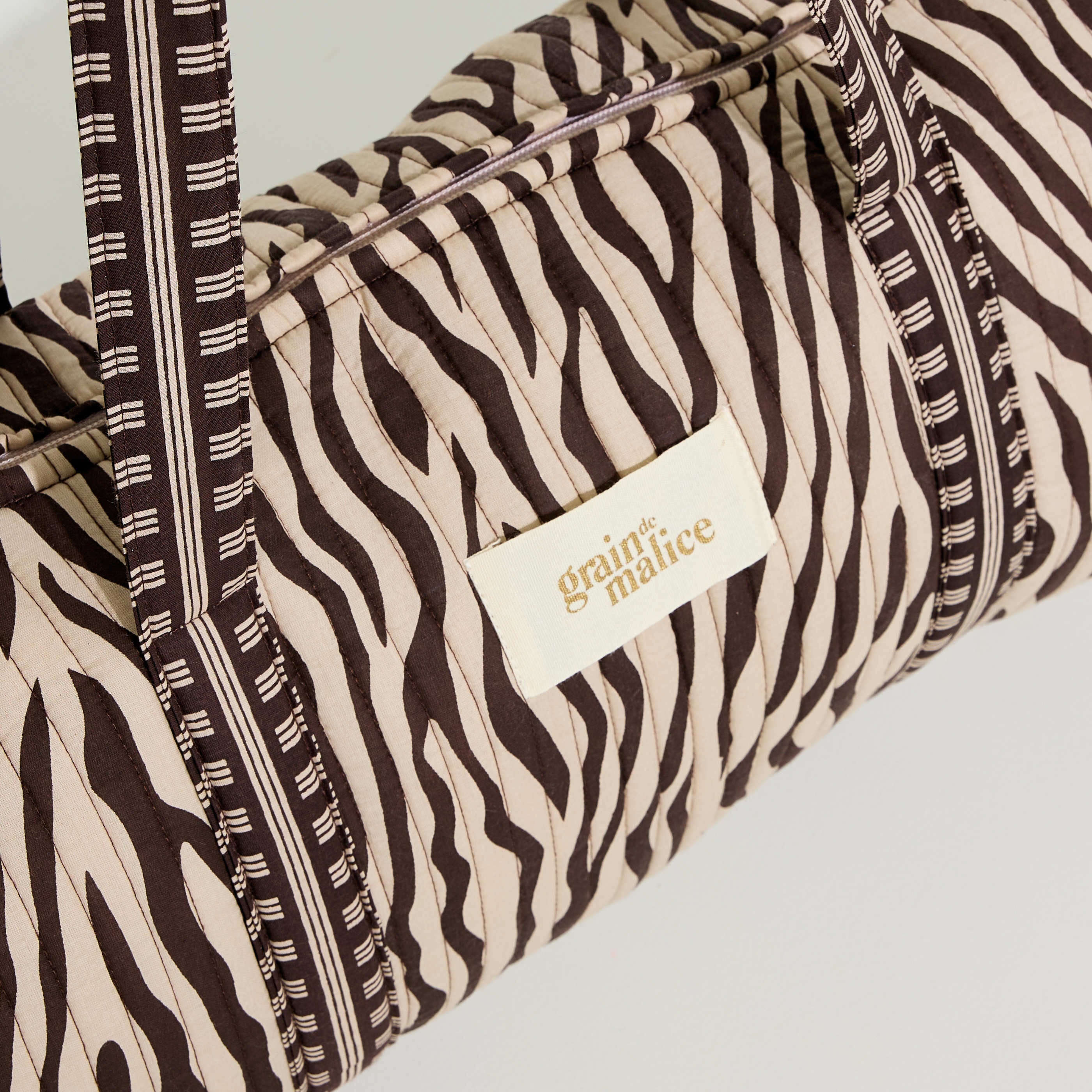Grand sac week-end imprim&eacute; z&eacute;br&eacute; femme