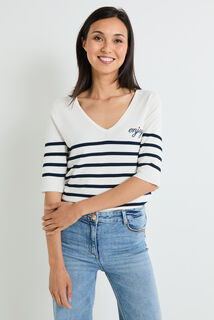 Pull rayé femme