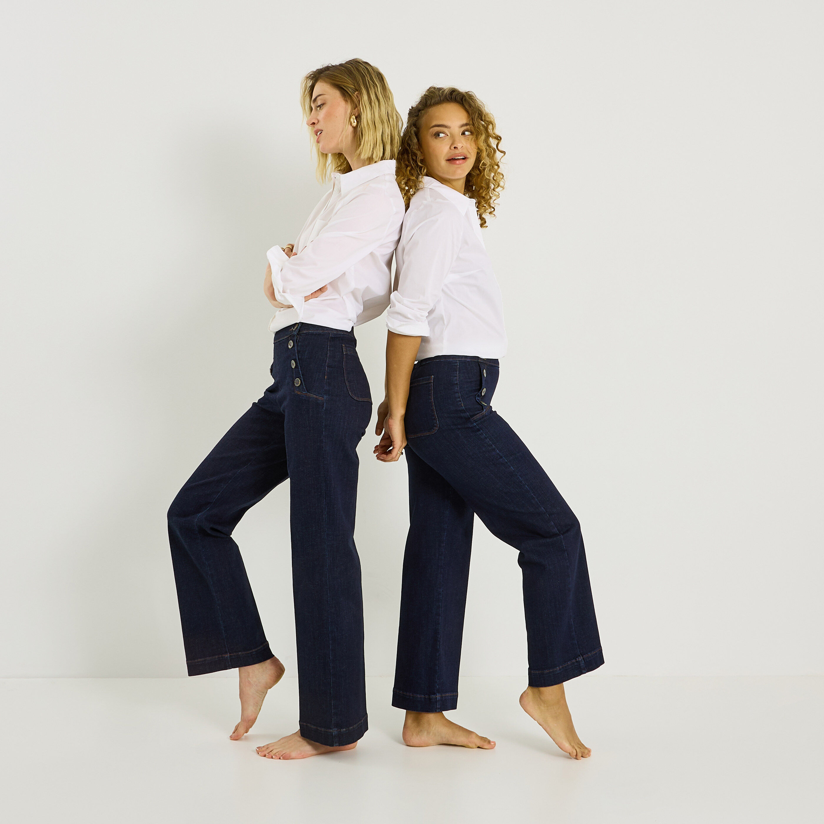 Jean flare POMPON F02 femme