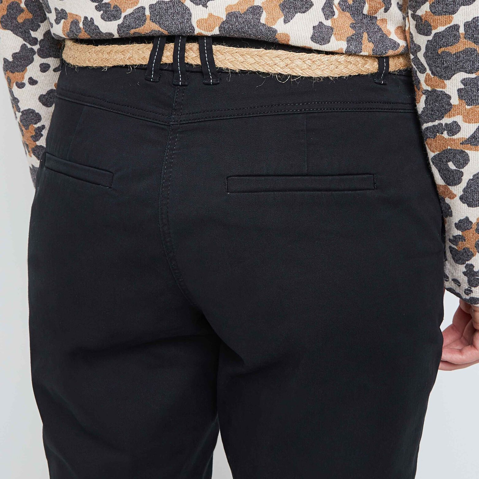 Pantalon chino avec ceinture femme