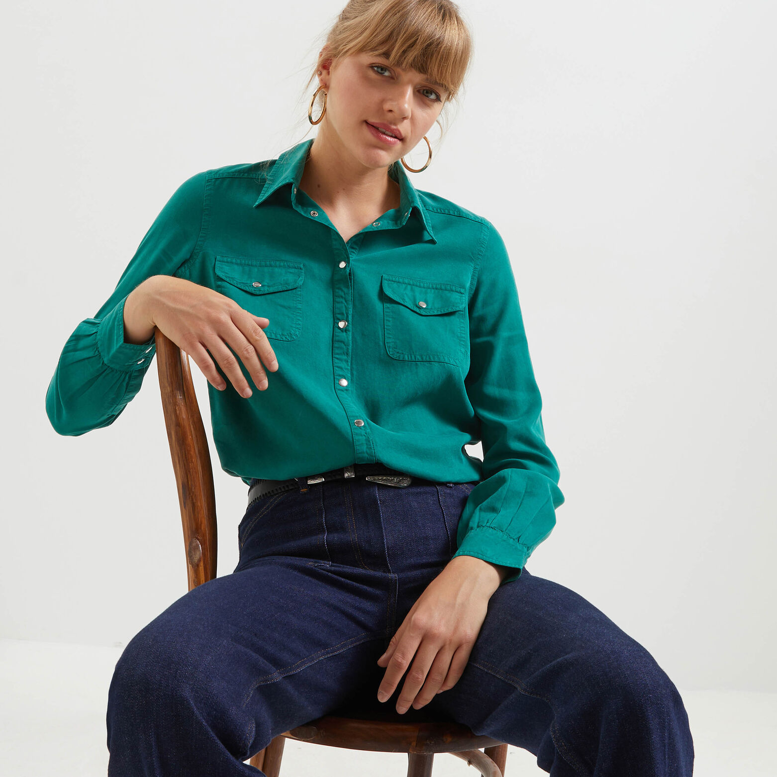 Chemise unie femme