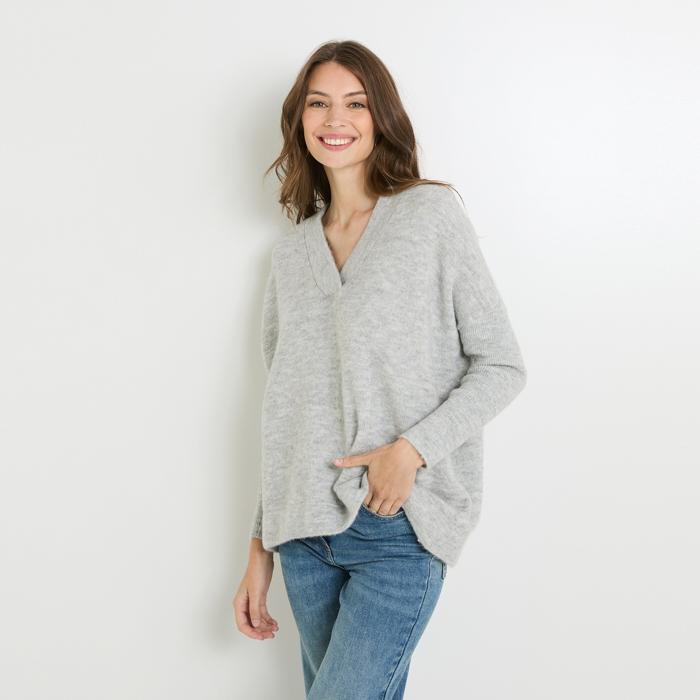 Pulls gris femme Grain de Malice