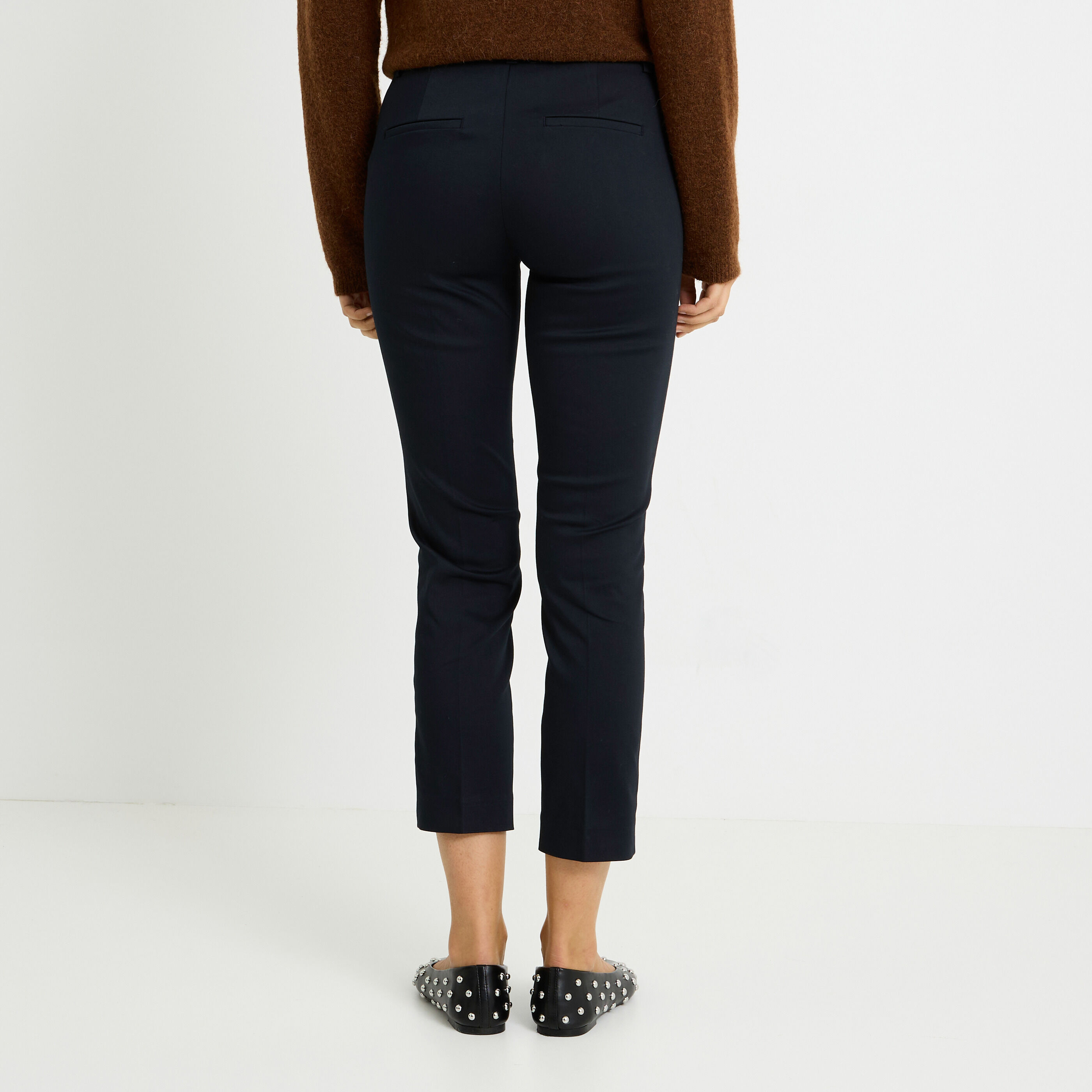 Pantalon cigarette raccourci femme