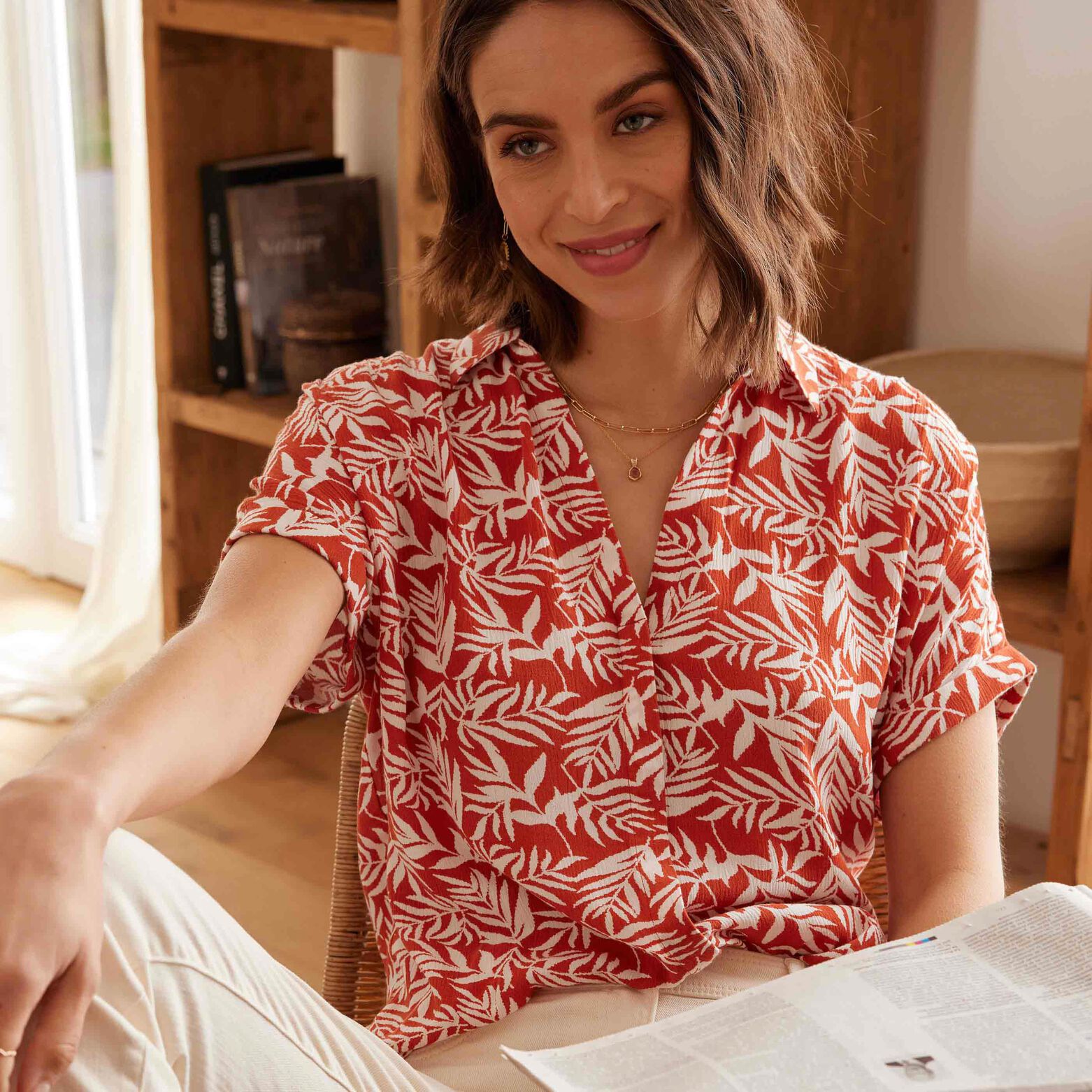 Chemise manches courtes femme