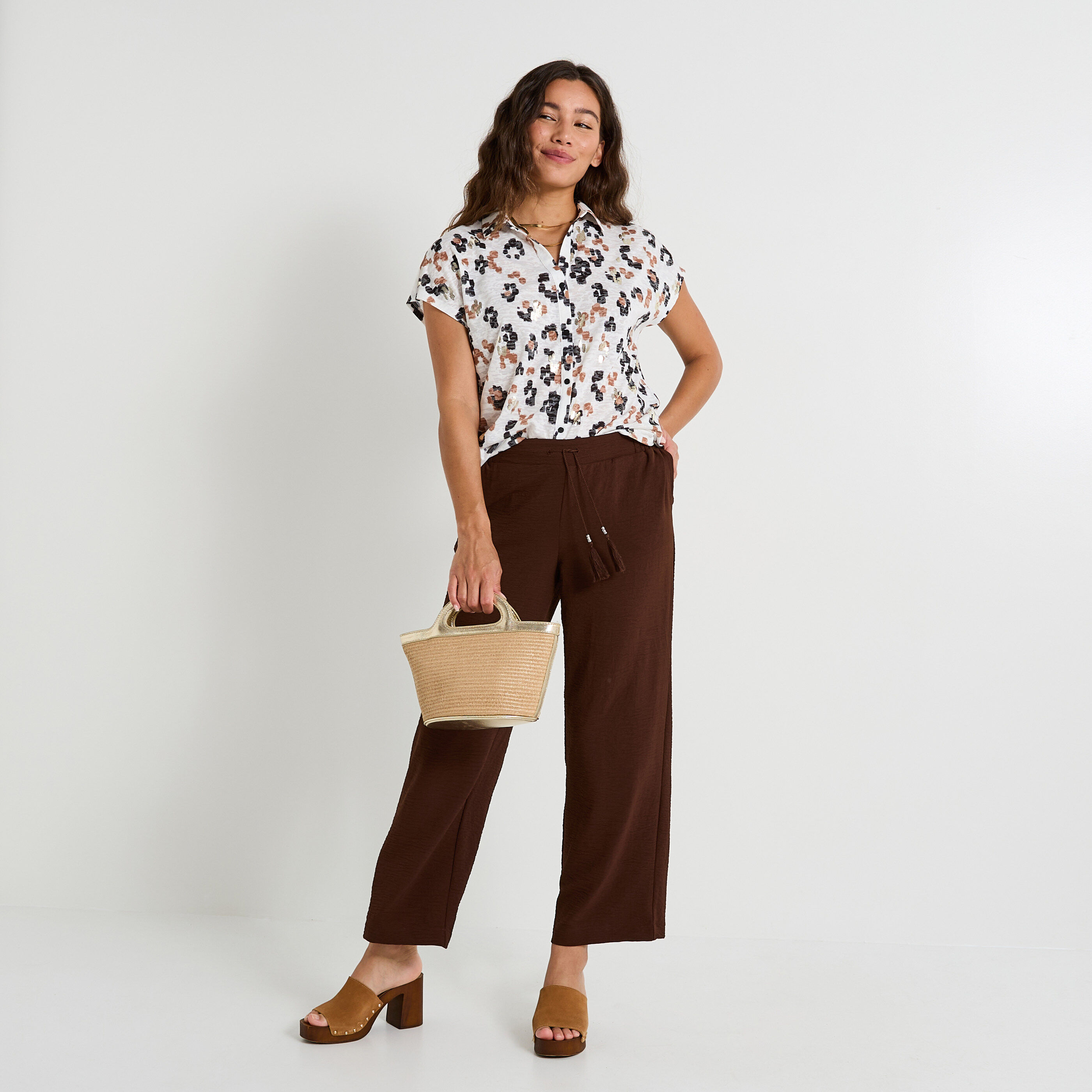 Chemise manches courtes femme