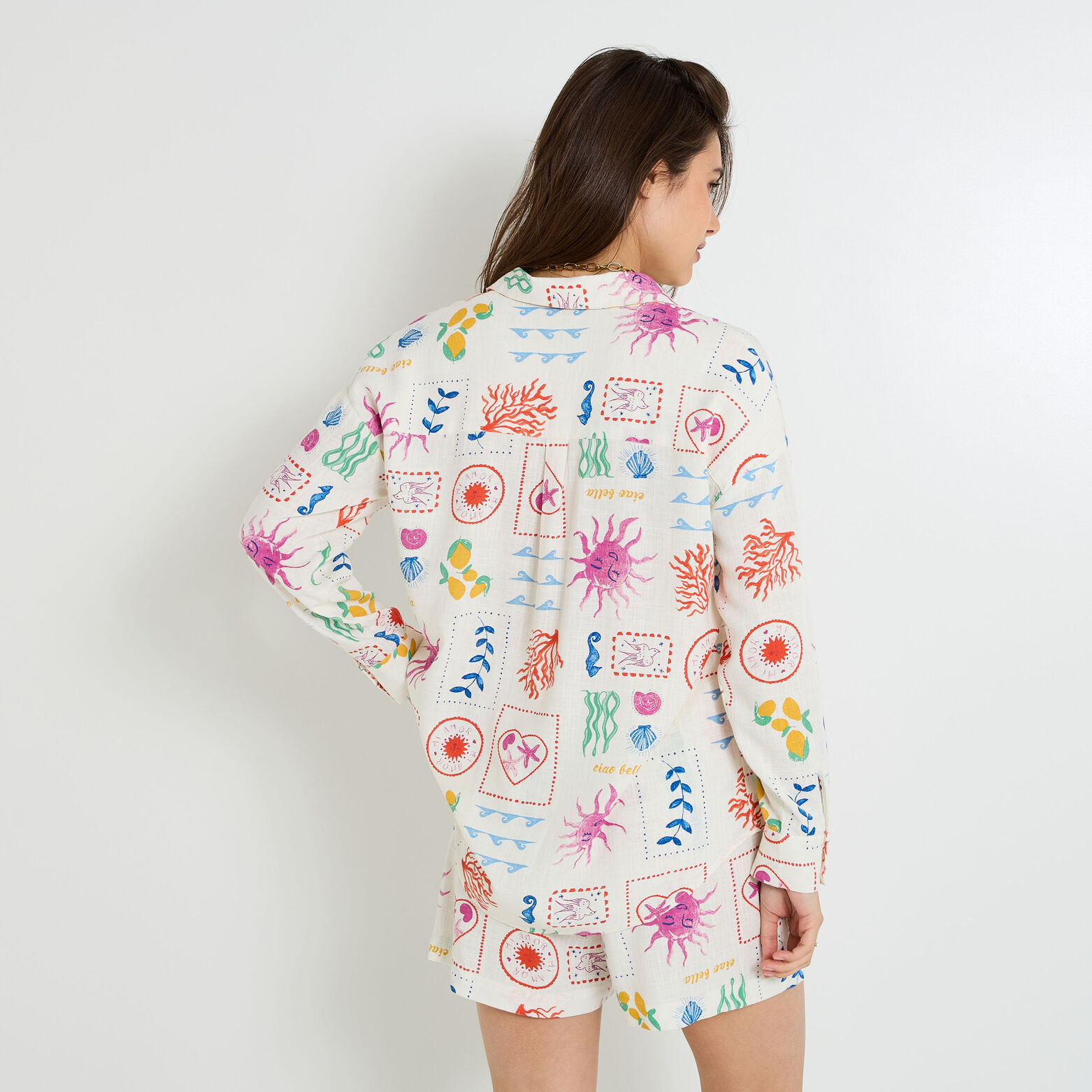 Chemise imprimée femme