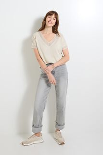 Pull manches courtes femme
