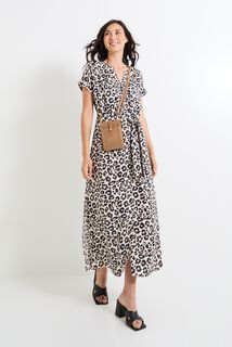 Robe longue imprimée femme