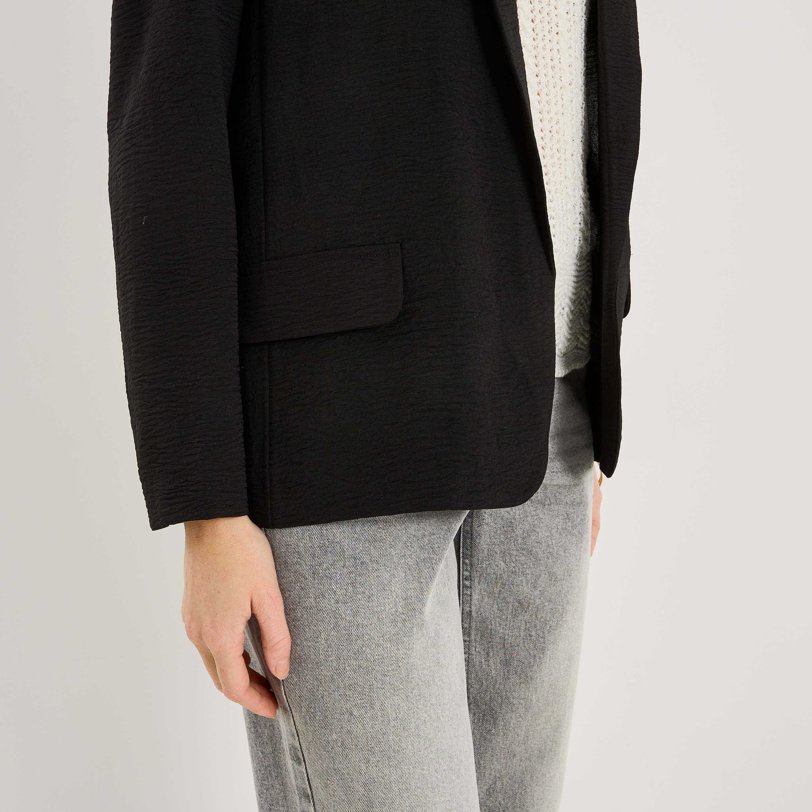 Veste fluide &agrave; col tailleur femme