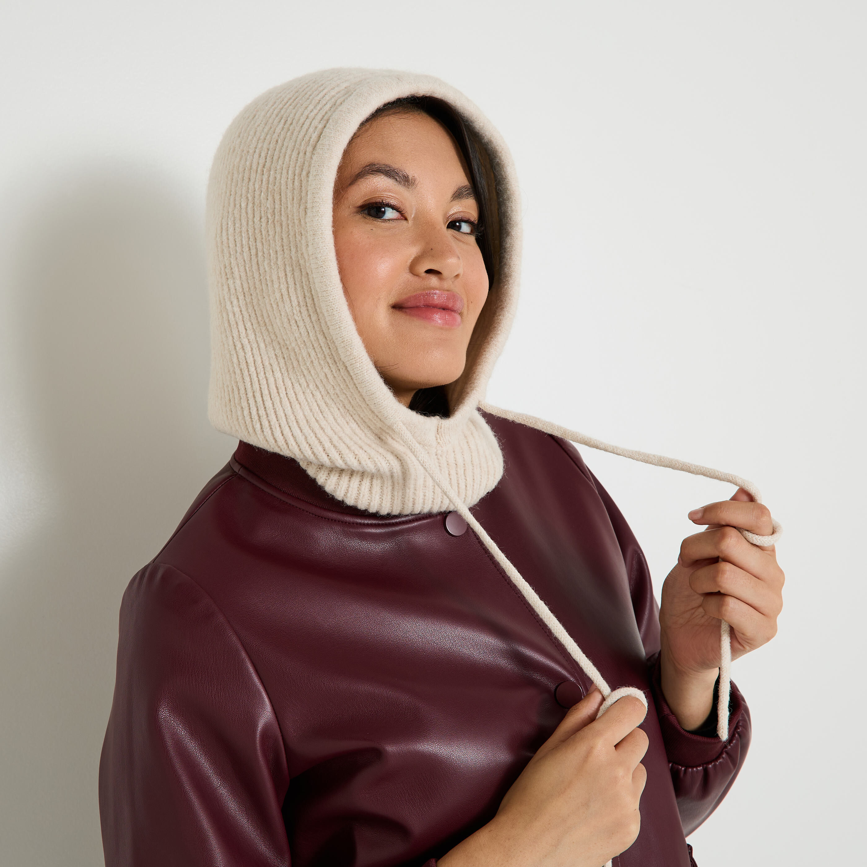 Cagoule en maille femme