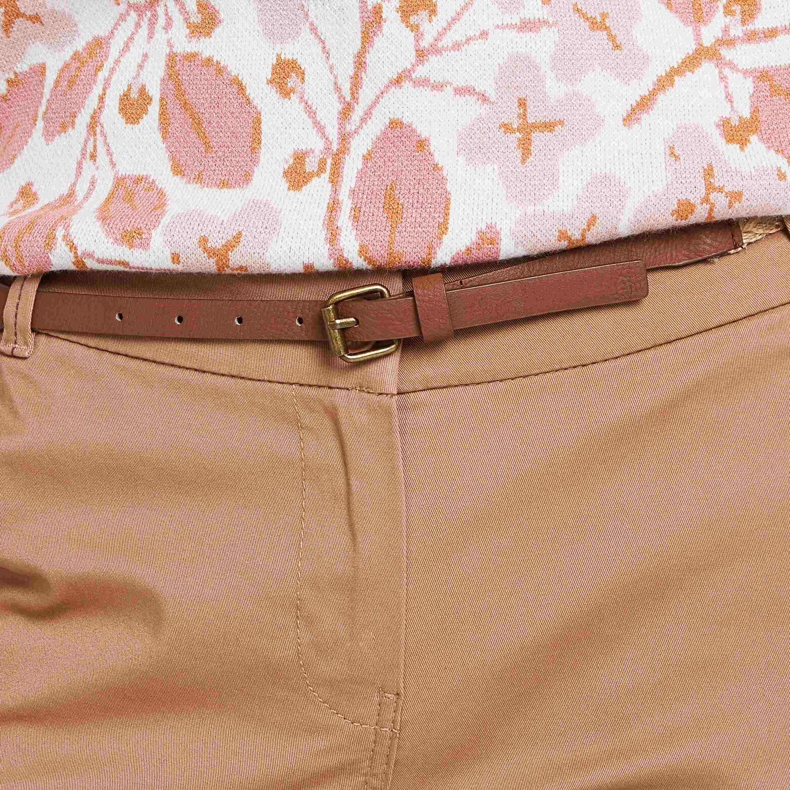 Pantalon chino avec ceinture femme