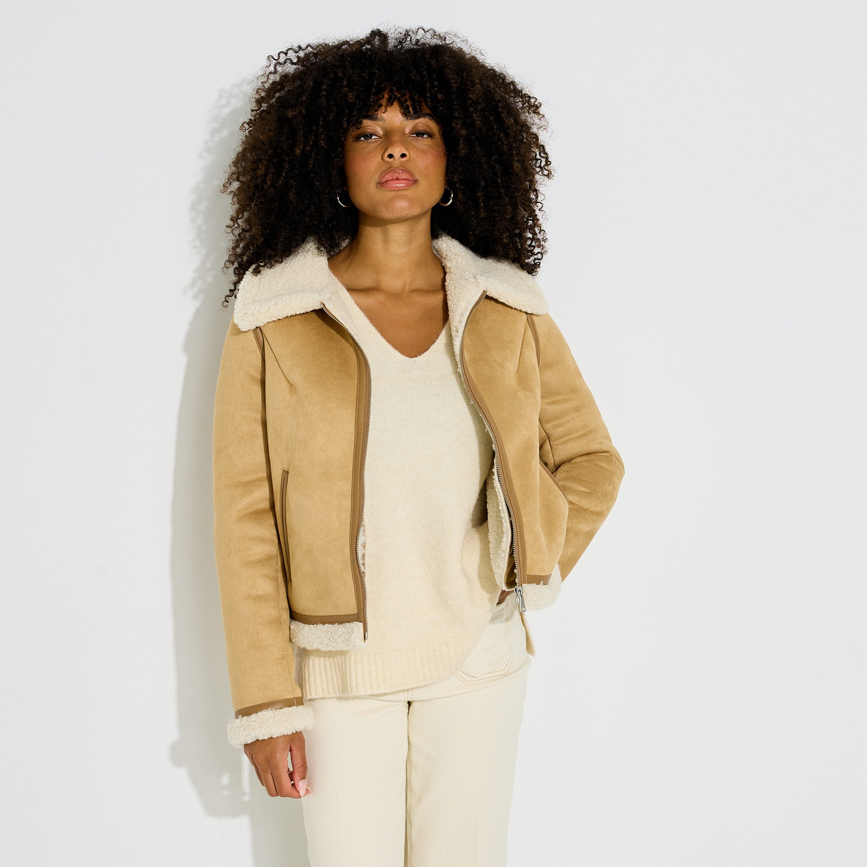 Blouson en su&eacute;dine femme