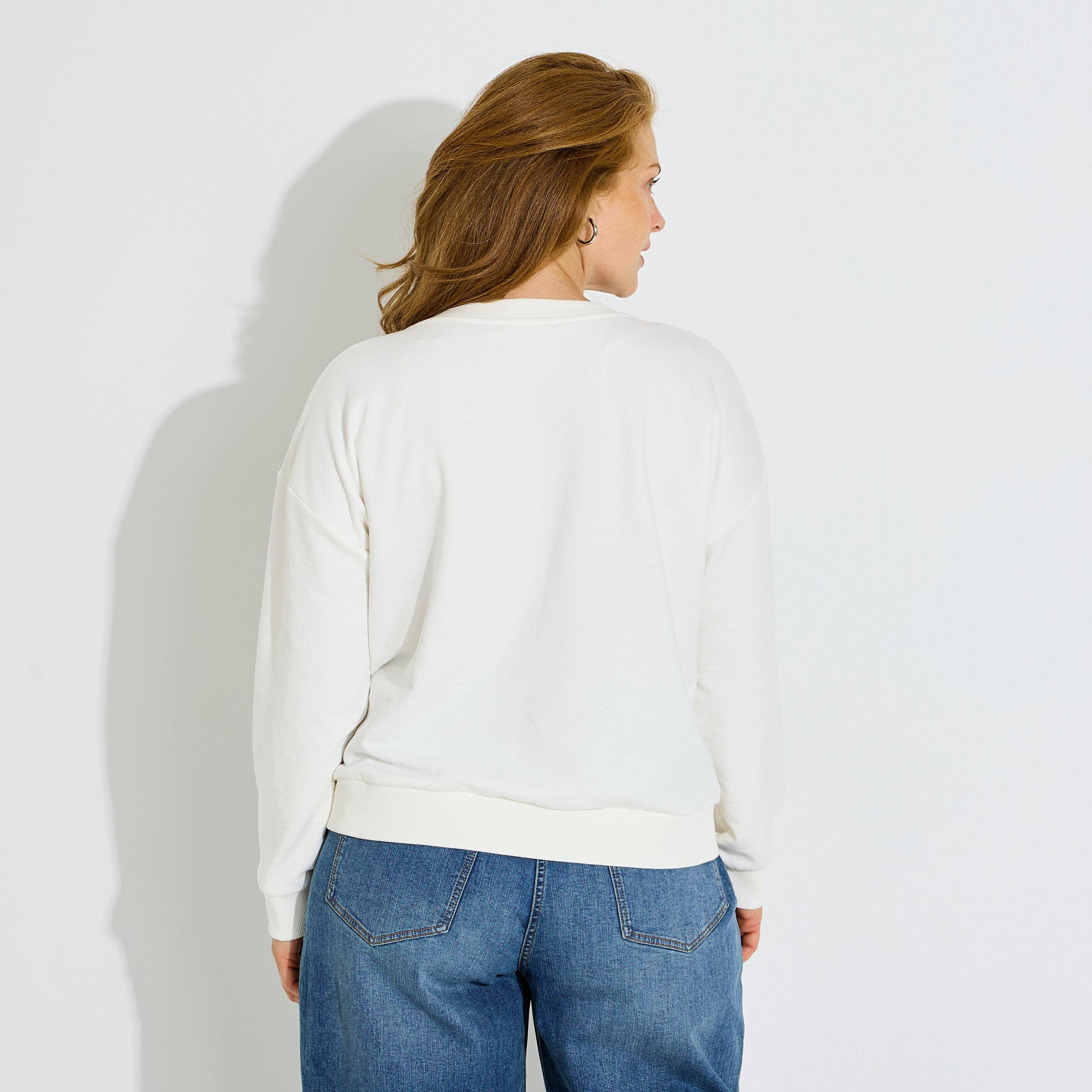 Sweat c&oelig;urs brod&eacute;s femme
