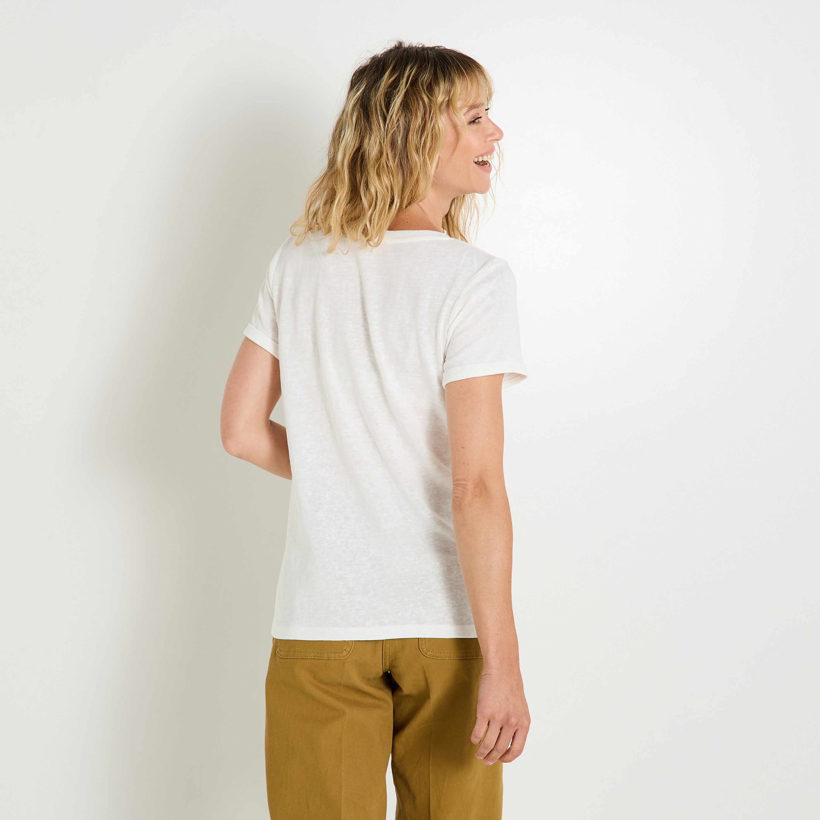 T-shirt col rond femme