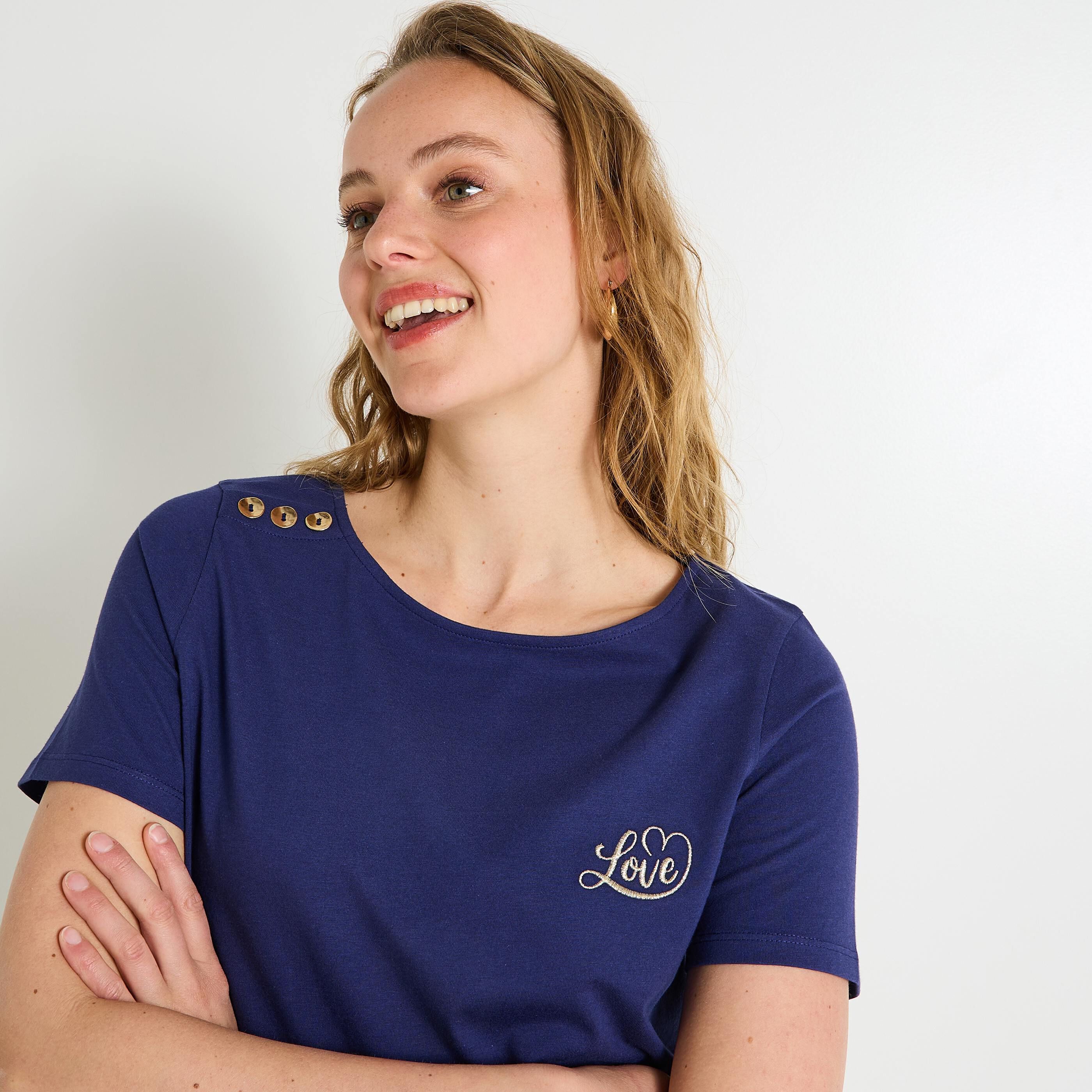 T-shirt col rond femme