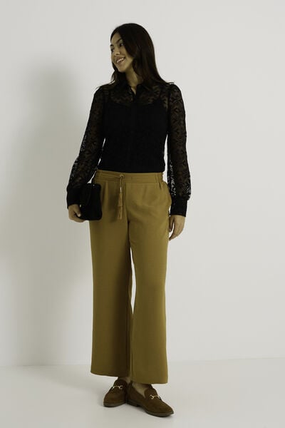 Pantalon large fluide femme