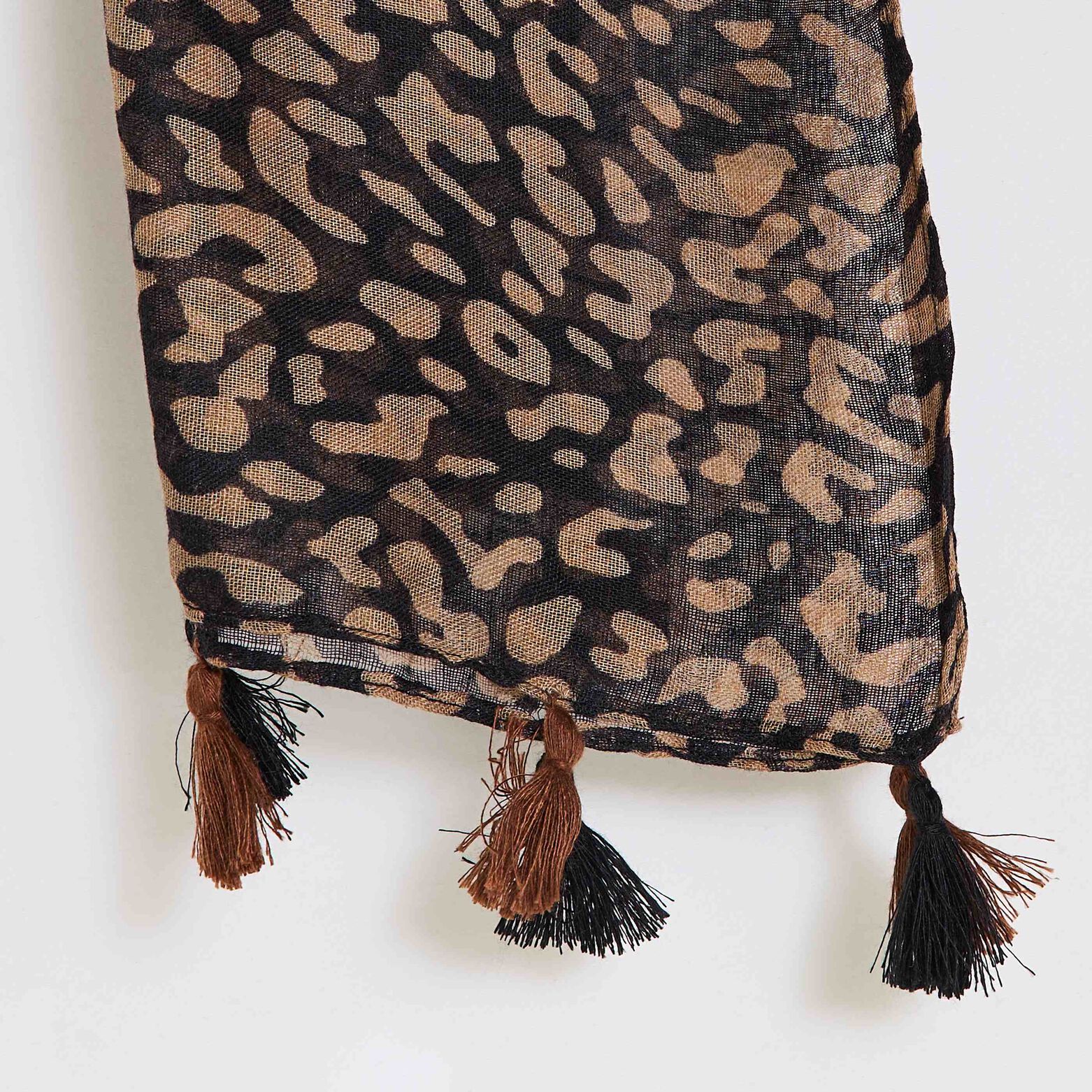 Étole longue motif tacheté femme