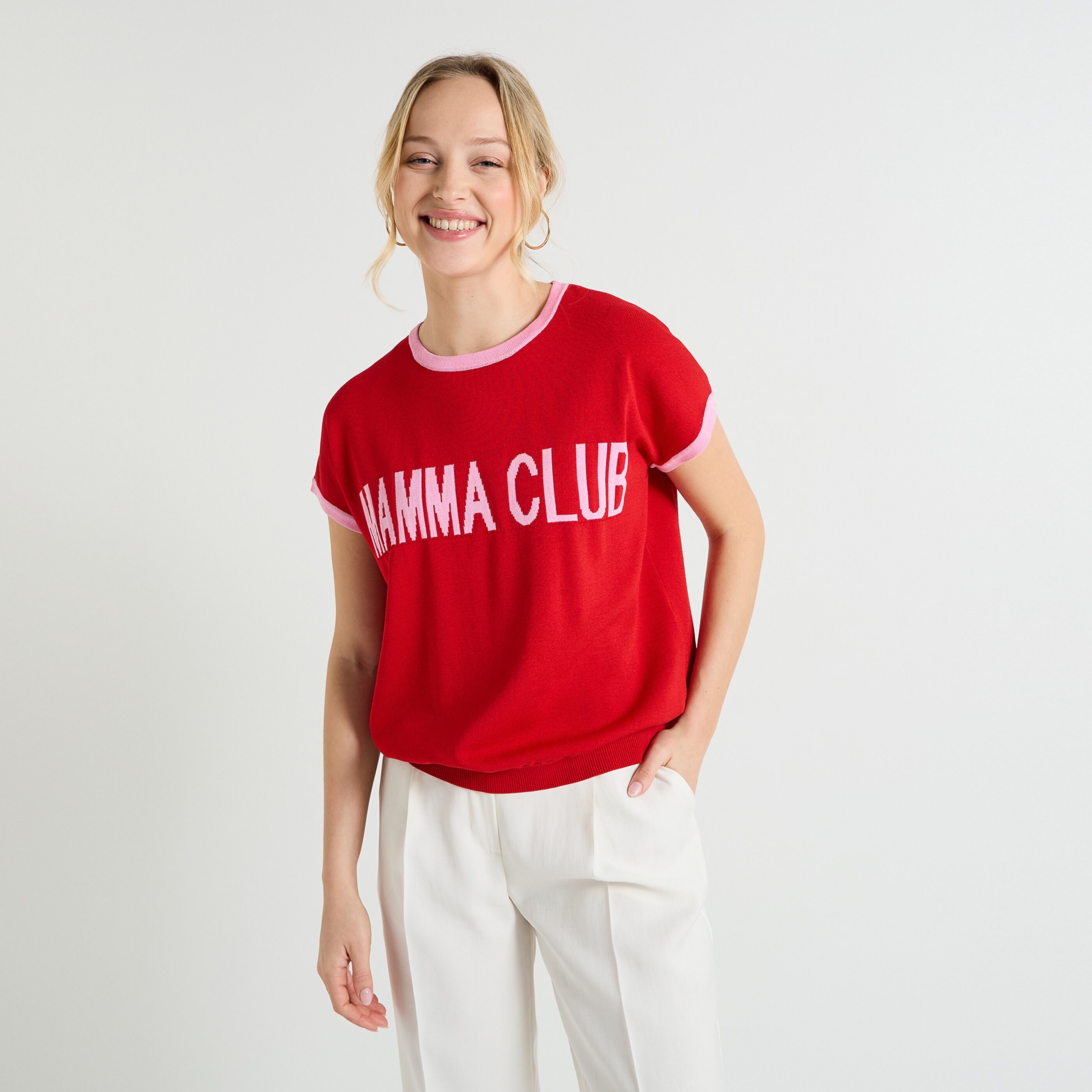 Pull manches courtes femme