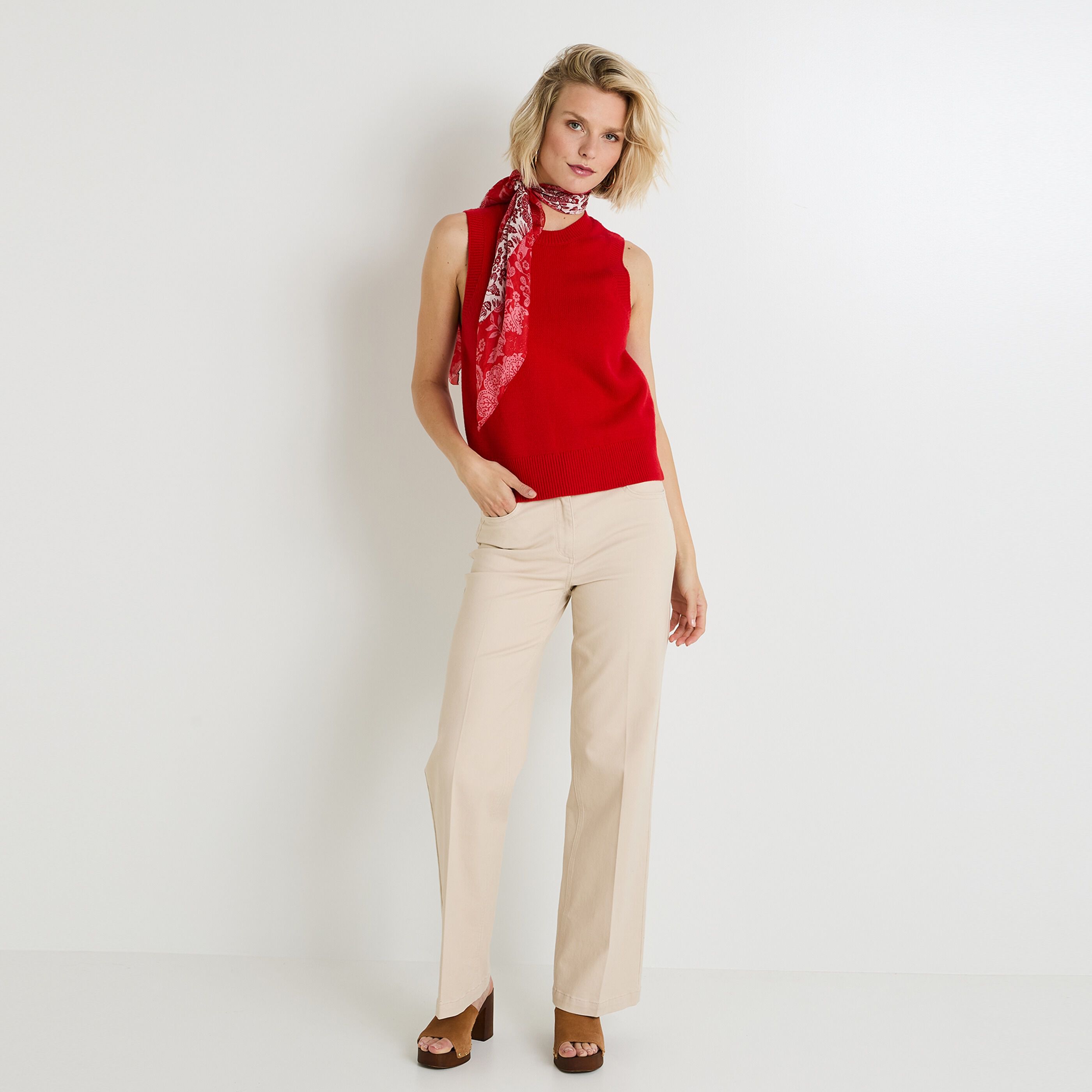 Pull sans manches femme