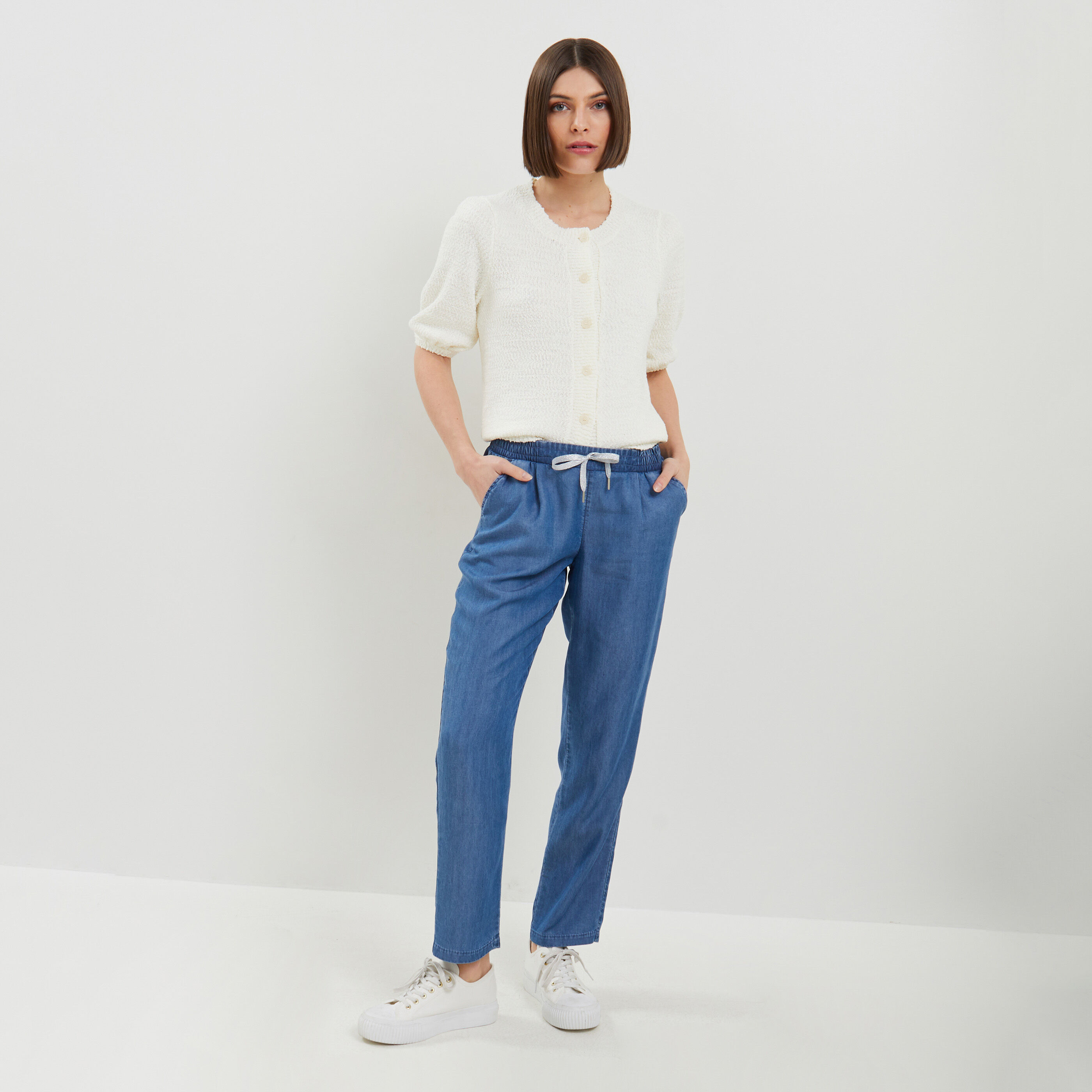 Pantalon lyocell femme new arrivals