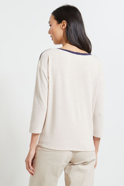 T-Shirt doudou col bateau femme