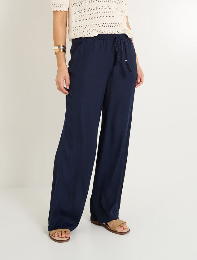 Pantalon large fluide femme