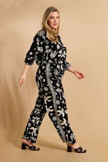 Pantalon large imprimé femme