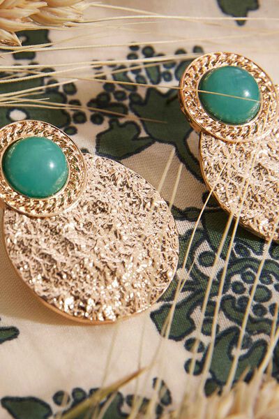 Boucles d'oreilles disques martelés