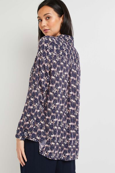 Blouse fluide imprimée femme