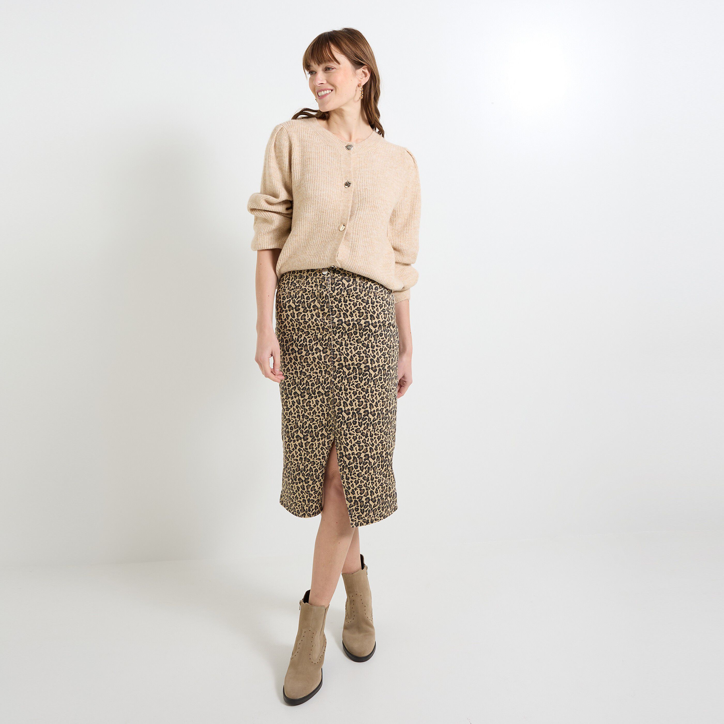 Jupe mi-longue femme