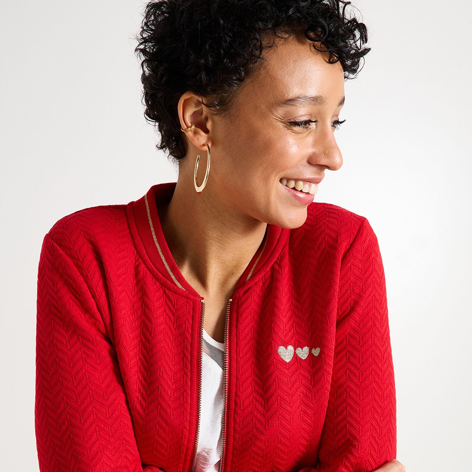 Blouson maille matelassée femme