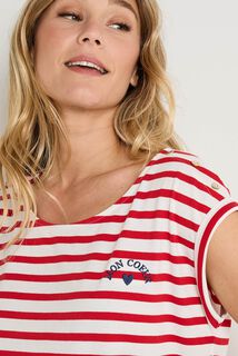 T-shirt col bateau femme