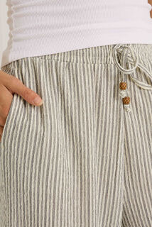 Pantalon fluide rayé femme