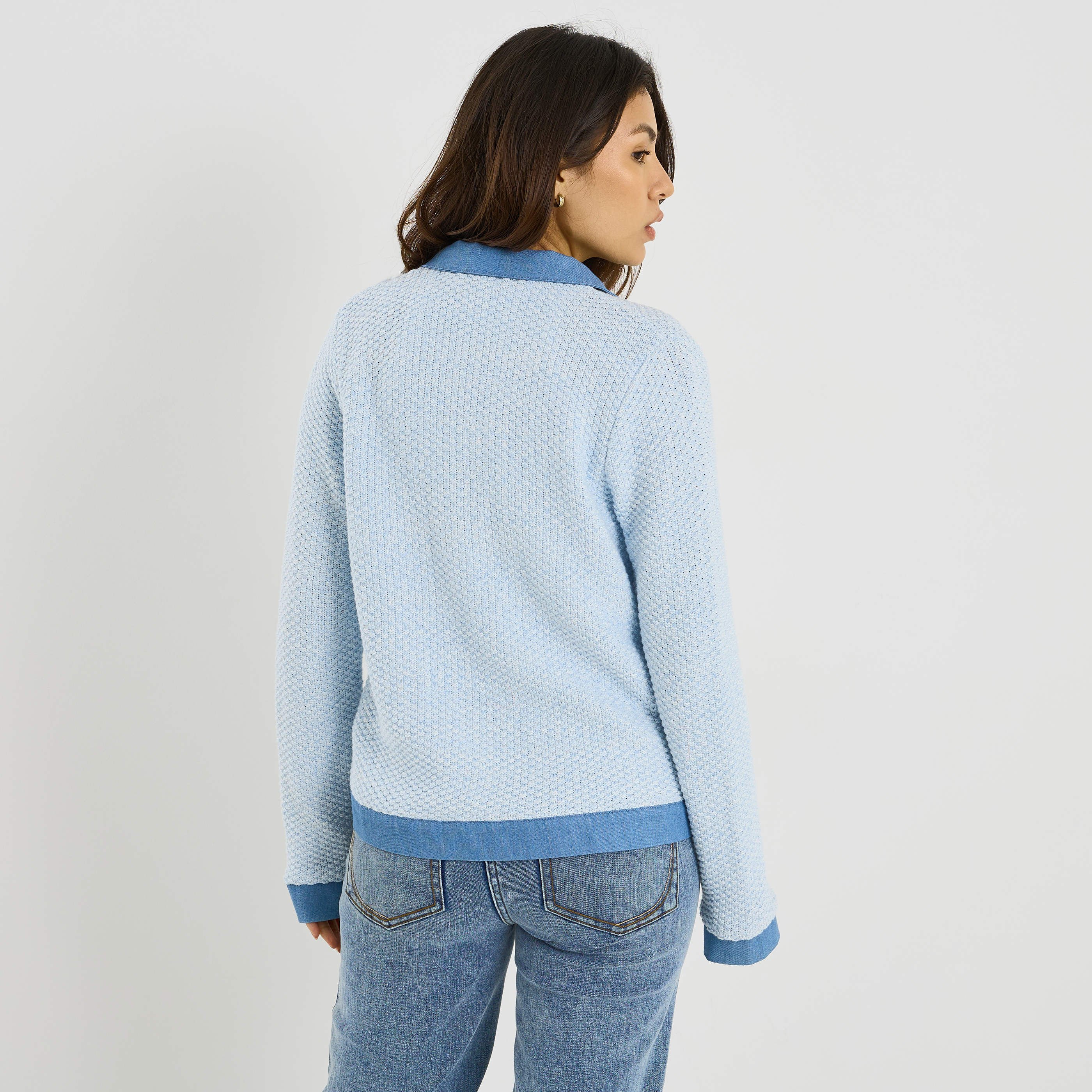 Gilet col chemise femme