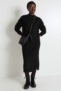 Robe pull col montant femme