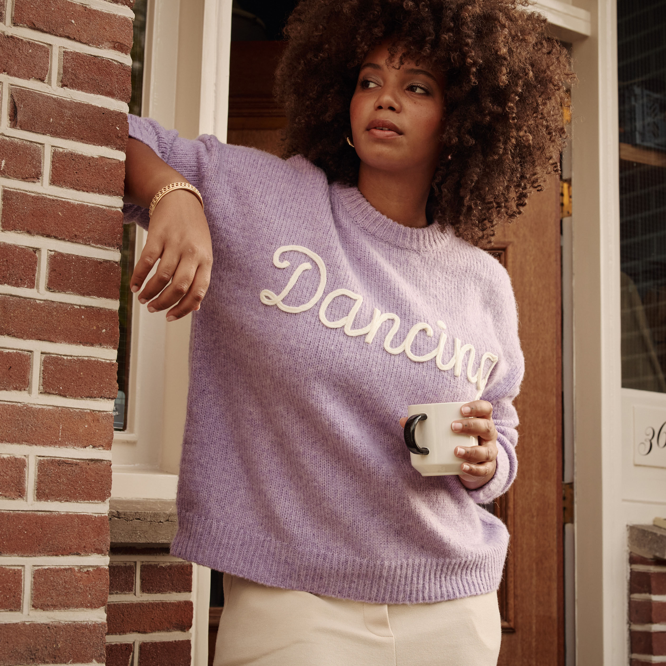 Pull loose message femme