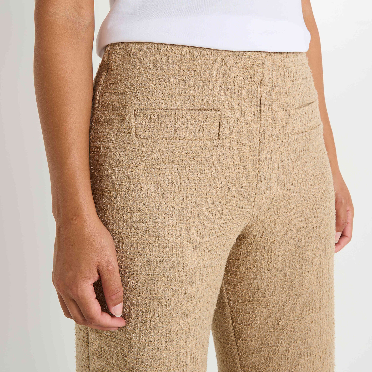 Pantalon large en maille femme