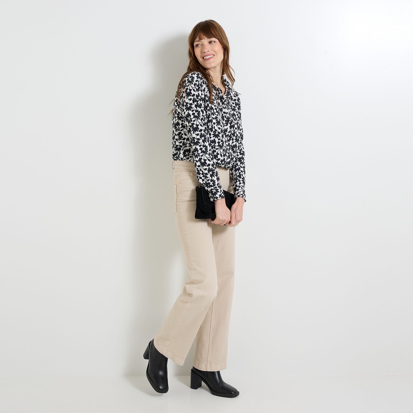 Chemise imprimé fleuri femme