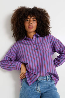 Chemise oversize rayée femme