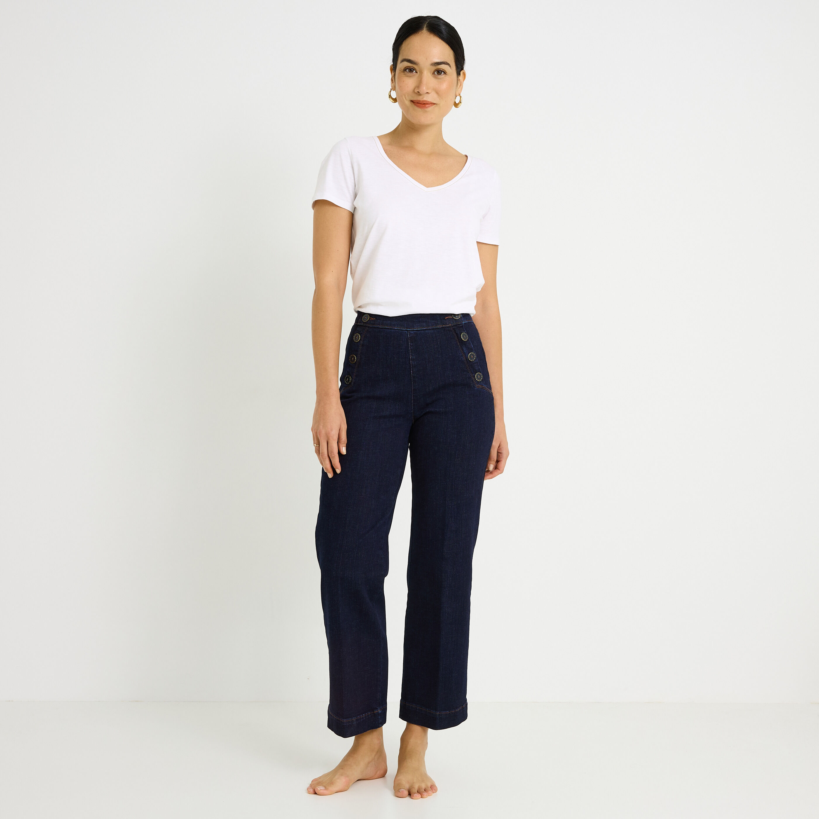 Jean flare POMPON F02 femme