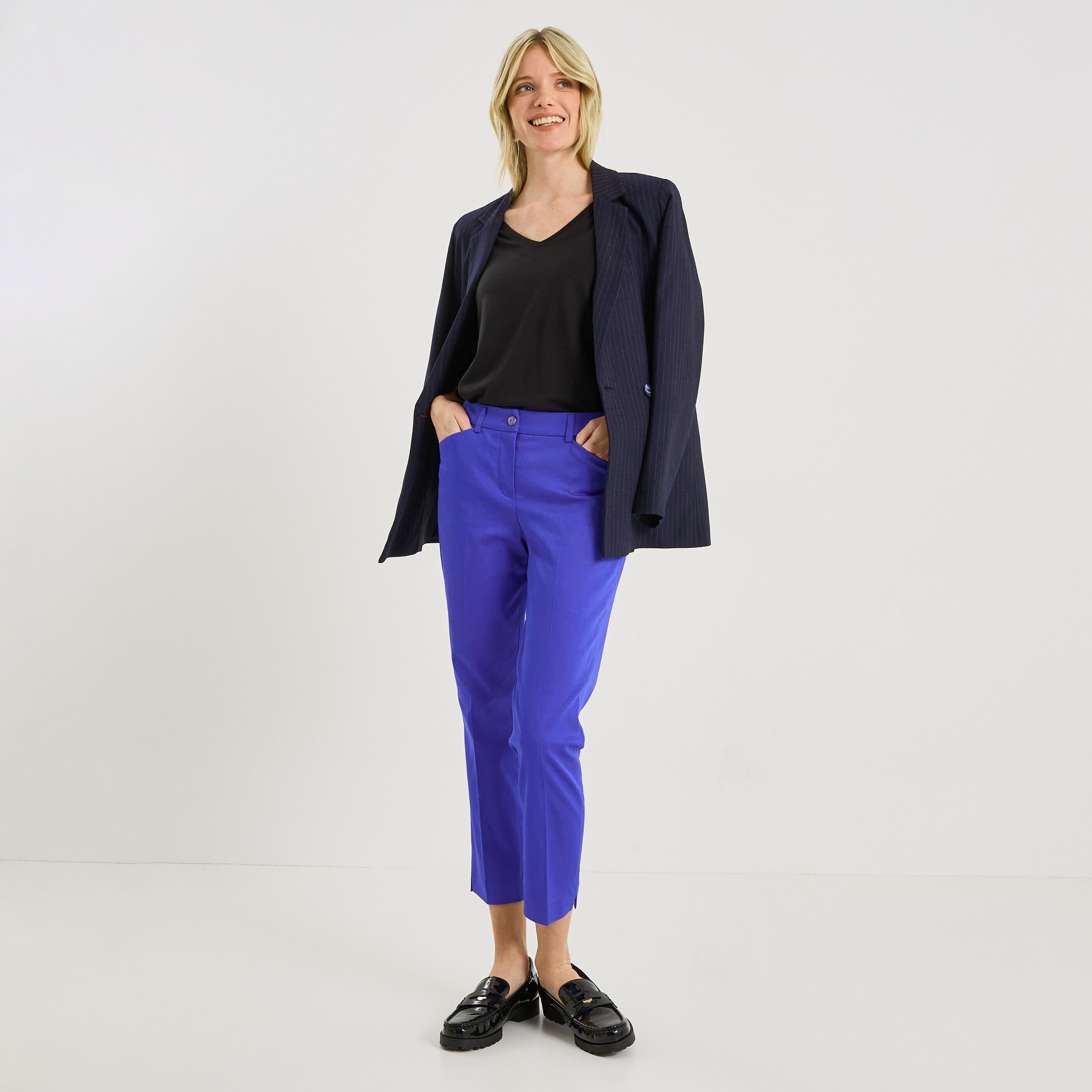 Pantalon cigarette raccourci femme