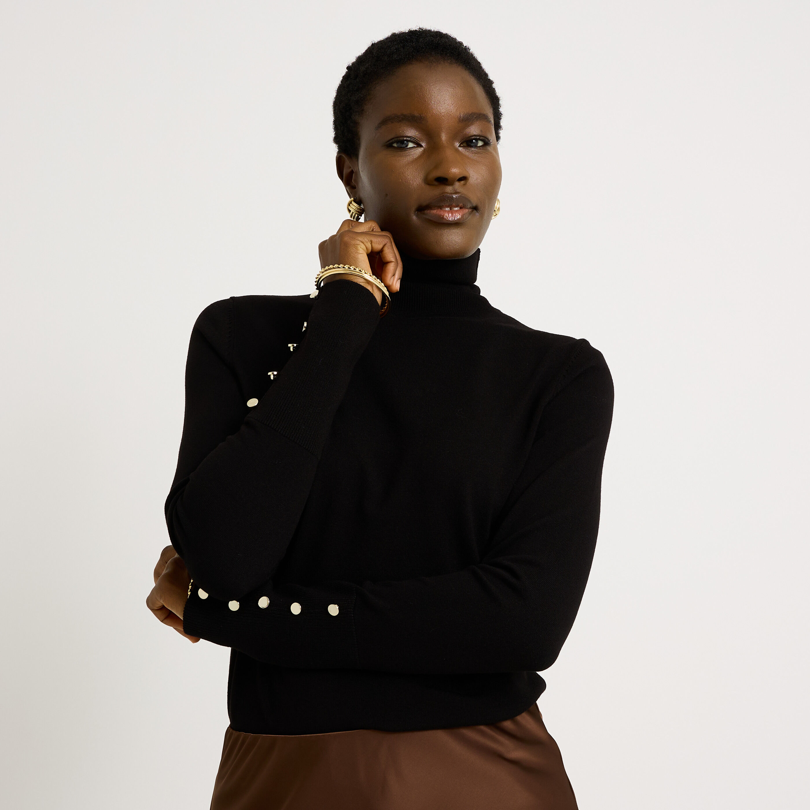 Pull col roul&eacute; femme