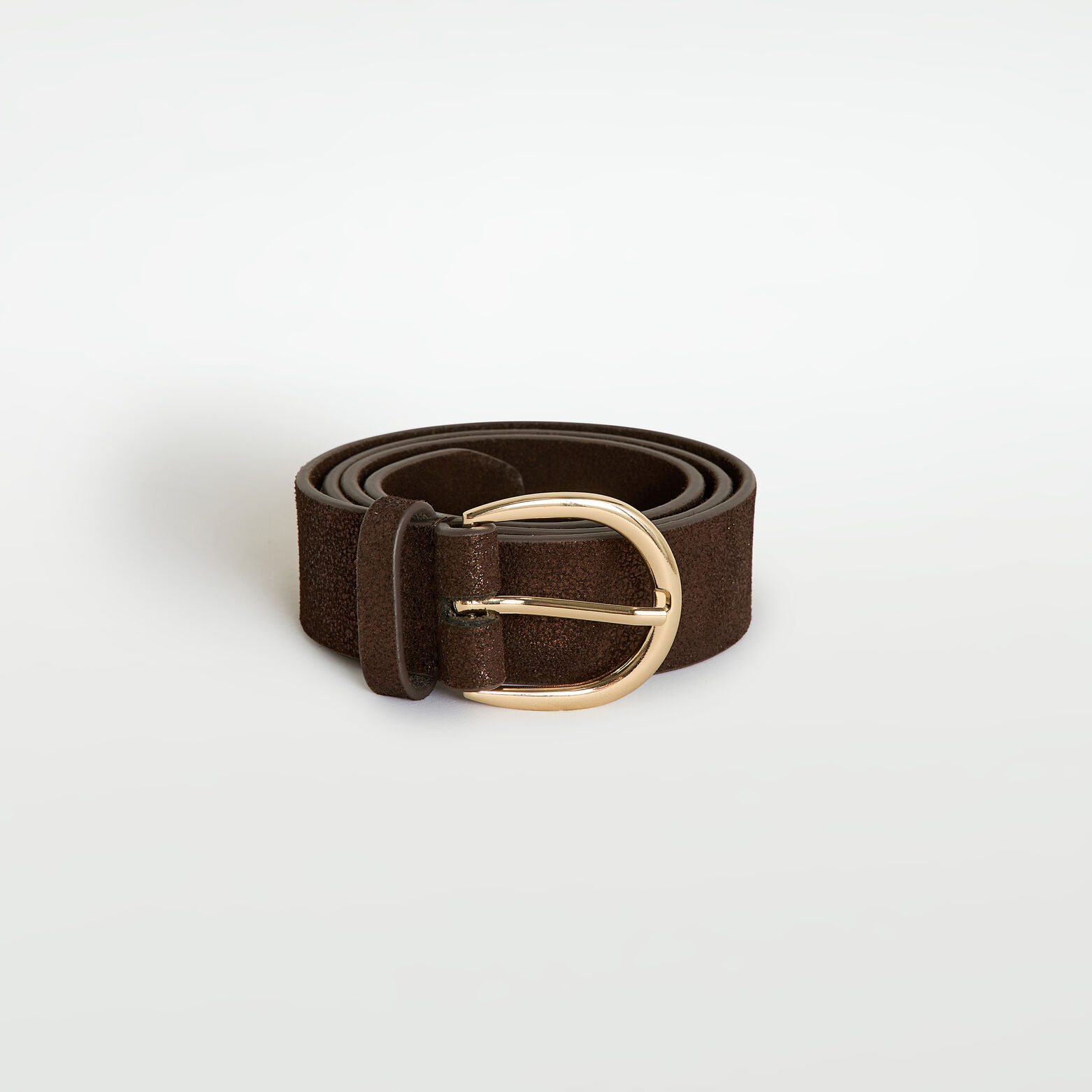 Ceinture en croûte de cuir irisée femme