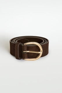 Ceinture en croûte de cuir irisée femme